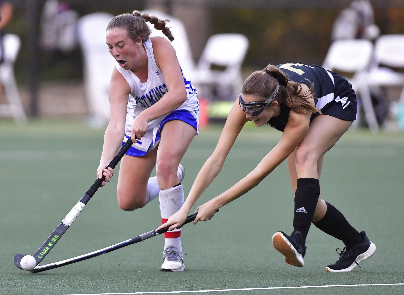 Oakville vs Westminster in Midwest Tournament field hockey